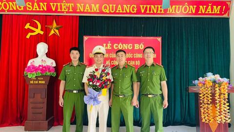 Lễ công bố Quyết định của Giám đốc Công an tỉnh Lai Châu về công tác cán bộ