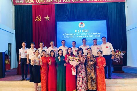 Đại hội Công đoàn xã San Thàng, lần thứ V, nhiệm kỳ 2023 - 2028