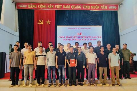 Lễ công bố Quyết định thành lập Câu lạc bộ Cựu quân nhân xã San Thàng.