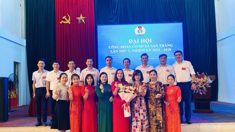 Đại hội Công đoàn xã San Thàng, lần thứ V, nhiệm kỳ 2023 - 2028