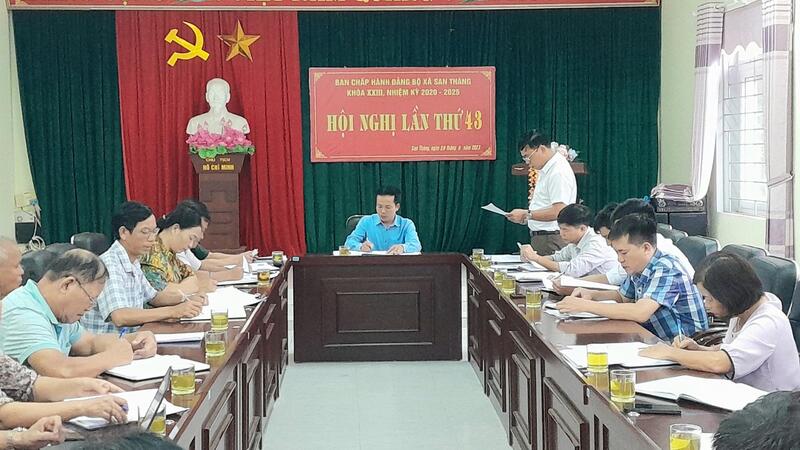 Hội nghị Ban Chấp hành đảng bộ xã San Thàng lần thứ 43